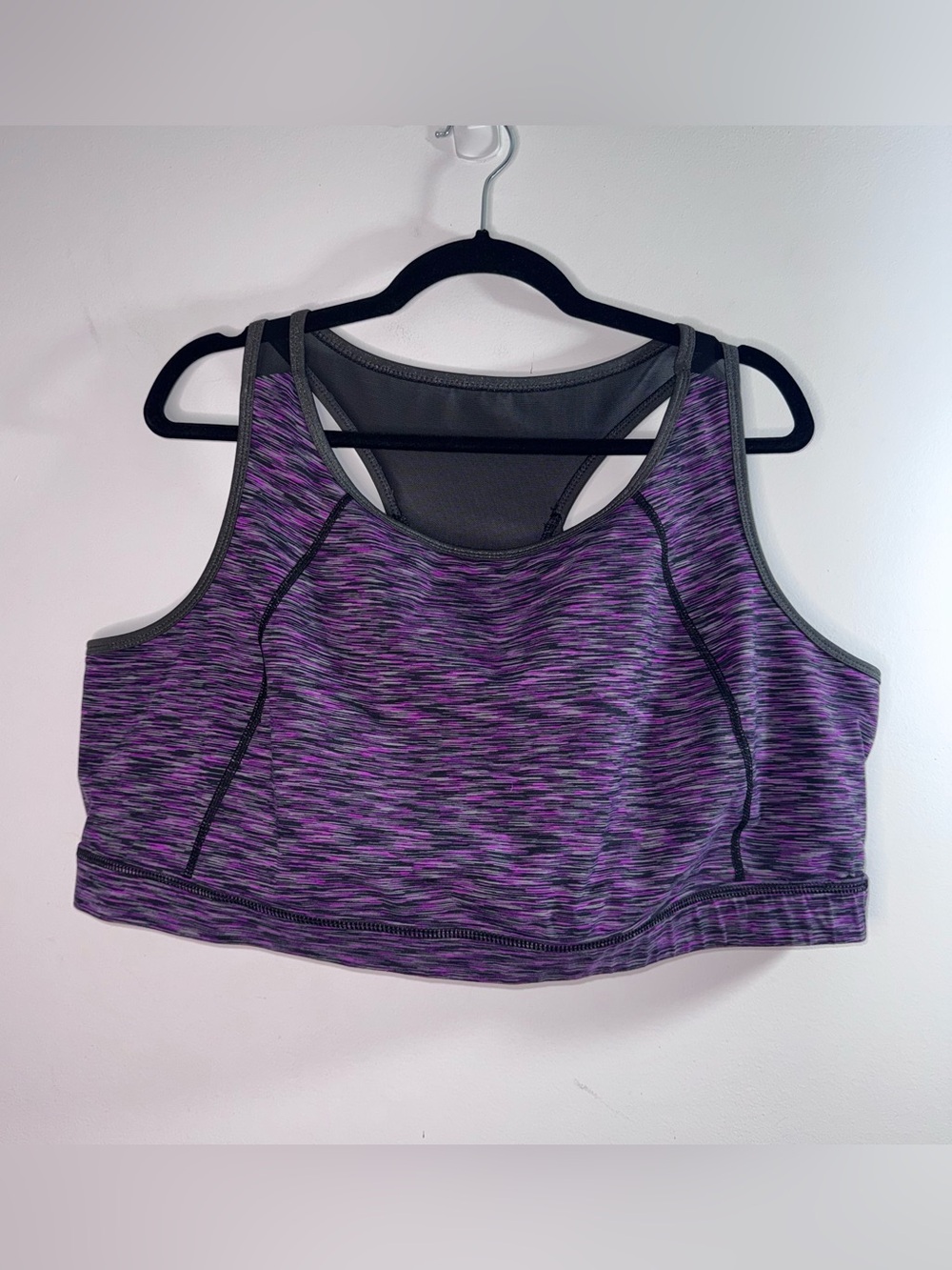 Torrid Active Sports Bra Size 4 Purple Space Dye Racerback Plus Size